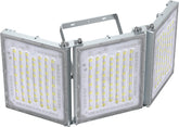 Foldable LED light panel with multiple panels on a white background